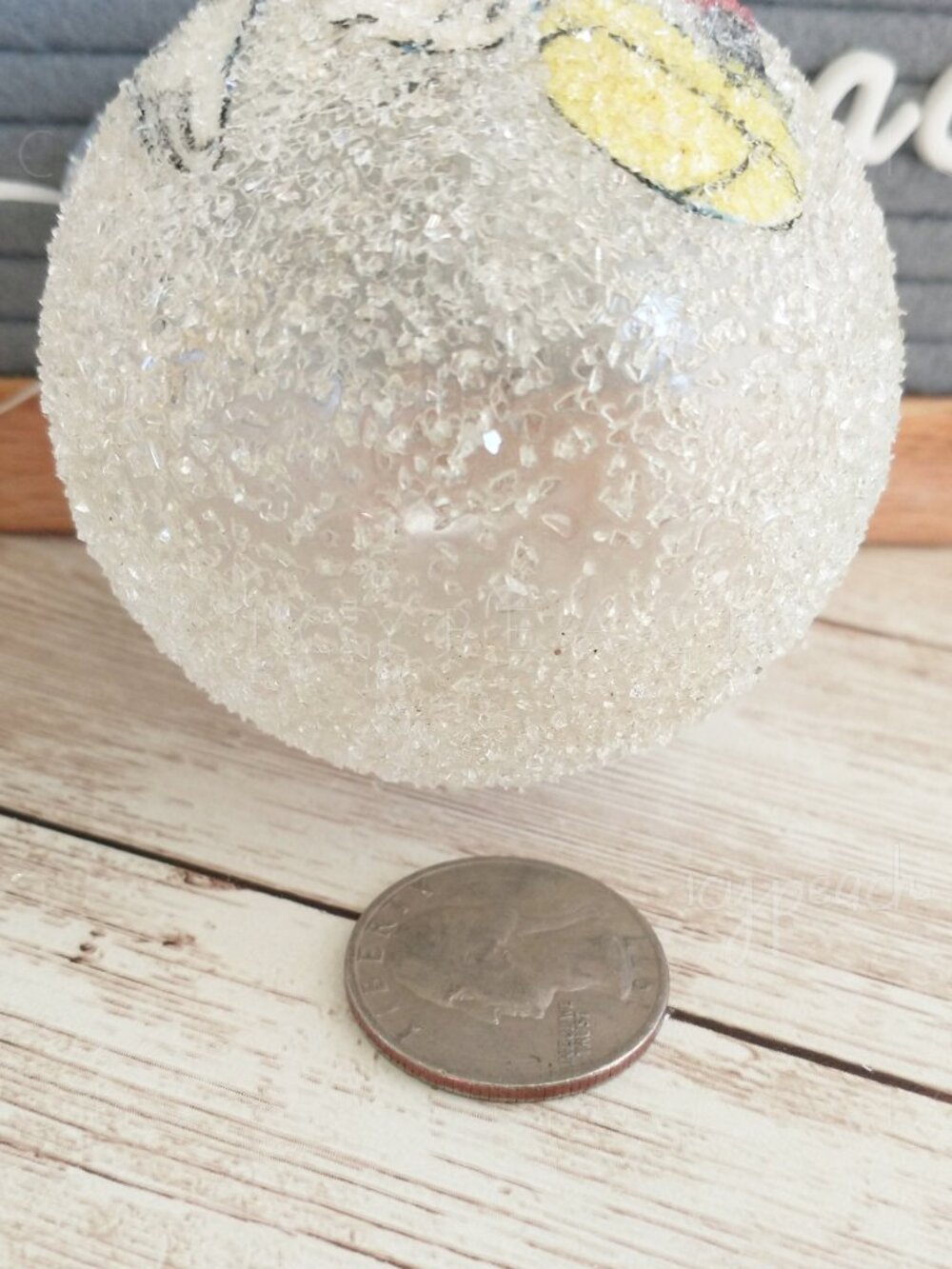 Mickey Mouse Tree Ornament Vintage Disney Frosted Glass Snowball Holiday Bulb - Picture 5 of 14